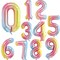Rainbow Gradient Colorful Number Balloon Foil Balloon F07M1-77-0